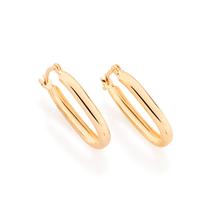 Brinco Rommanel Folheado Ouro 18k Pequeno Argola Lisa 520808