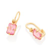 Brinco Rommanel gancho com trava folheado a ouro com cristais Brinco Rommanel gancho com trava folheado a ouro com cristais