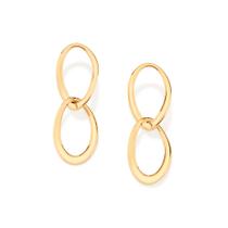 Brinco Rommanel Gotas Entrelaçadas Banhado Ouro 18k 526798