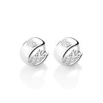 Brinco Rommanel Prata 925 Argola Larga Com Coração 820260 Brinco Rommanel Prata 925 Argola Larga Com Coração 820260