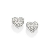 Brinco Rommanel Prata 925 Coração Zircônias 820122