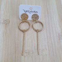 Brinco Saltitante Semijóia Banhado a Ouro Tendência Moderno