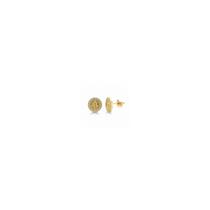 Brinco São Bento com Micro Zircônia Cristal Banhado a Ouro Brinco São Bento com Micro Zircônia Cristal Banhado a Ouro