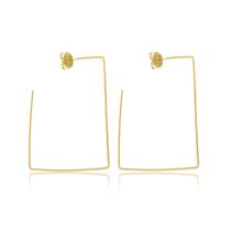 Brinco semijoia argola quadrado fio g