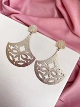 Brinco Semijoia Design Trabalhado Brinco Semijoia Design Trabalhado