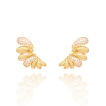 Brinco Semijoia Ear Cuff Cinthia Gotas Dourado