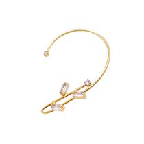 Brinco semijoia ear piece pressao aro zirconia