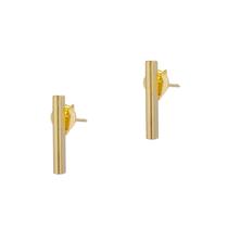 Brinco semijoia em tubo quadrado