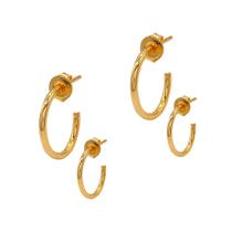 Brinco semijoias argola lisa p e m