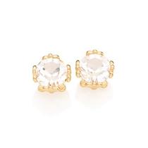 Brinco solitário banhado a ouro 18k com zircônias Cód. 52440706 Brinco solitário banhado a ouro 18k com zircônias Cód. 52440706