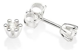 Brinco Solitário Composto Por 2 Zircônias 820148