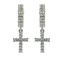 Brinco Strass Cruz TDG12157 Brinco Strass Cruz TDG12157