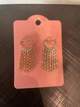 Brinco Strass de Coração