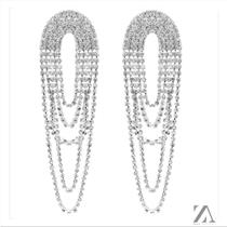 Brinco Strass de Fios Brinco Strass de Fios