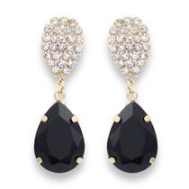 Brinco Strass Gota Dourado BC3283 Brinco Strass Gota Dourado BC3283