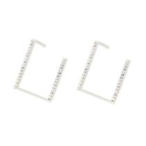 Brinco Strass Quadrado BC0757