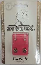 Brinco studex classic 2mm bezel cristal pequeno prata cor:prateado