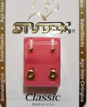Brinco studex classic 2mm bolinha pequena dourado cor:dourado