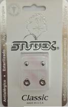 Brinco studex classic 3mm bolinha média prata cor:prateado Brinco studex classic 3mm bolinha média prata cor:prateado