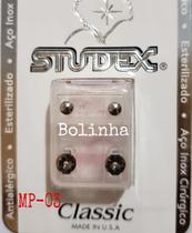 Brinco studex classic 4mm bolinha média prata