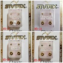 Brinco Studex Primeiro Furo Aço Inox Cirúrgico 1 Par