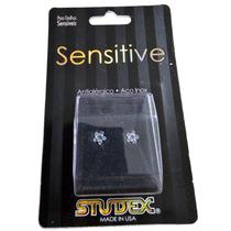 Brinco studex sensitive ad daisy azul safira s6399y