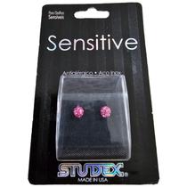 Brinco Studex Sensitive Adulto e Criança Fireball Rosa 4,5mm S310W