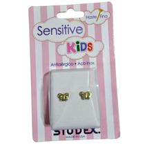 Brinco studex sensitive kids borboleta verde 6x6mm sk2008y
