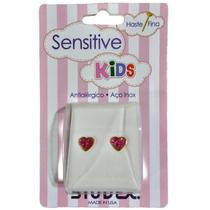 Brinco studex sensitive kids coração rosa glitter 6x6mm sk3565y Brinco studex sensitive kids coração rosa glitter 6x6mm sk3565y