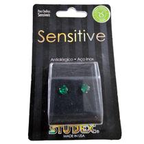 Brinco studex sensitive zodíaco 5mm touro - esmeralda verde