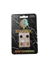 Brinco studex supermaxxi bezel brasil 6mm dourado