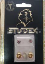 Brinco studex supermaxxi estrelado azul 6mm l6112y dourado Brinco studex supermaxxi estrelado azul 6mm l6112y dourado