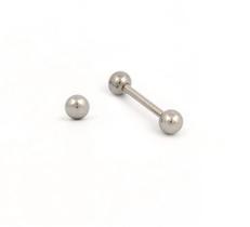 Brinco studex system 75 adulto barbell prateado 4mm - 49