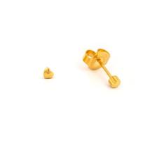Brinco studex system 75 adulto coração 3mm dourado cor:dourado