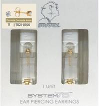 Brinco studex system 75 adulto par aquamarine 3mm dourado Brinco studex system 75 adulto par aquamarine 3mm dourado