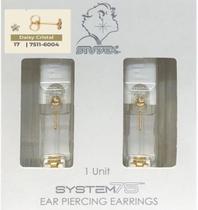 Brinco studex system 75 adulto par aquamarine 3mm dourado Brinco studex system 75 adulto par aquamarine 3mm dourado
