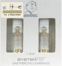 Brinco studex system 75 adulto par aquamarine 3mm dourado Brinco studex system 75 adulto par aquamarine 3mm dourado