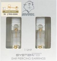Brinco studex system 75 adulto par aquamarine 3mm dourado Brinco studex system 75 adulto par aquamarine 3mm dourado