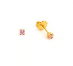 Brinco studex system 75 adulto zircônia rosa 3mm - 47