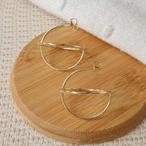 Brinco Tarsila Semijóia Banhado A Ouro Tendência Moderno