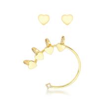 Brinco tendênca ear cuff coração liso Brinco tendênca ear cuff coração liso
