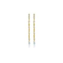 Brinco Tetris Longo Com Ponto de Luz Cristal Leve