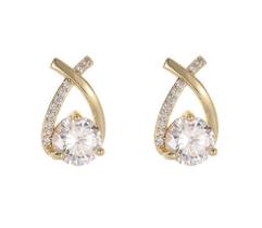 Brinco trançado cravejado germânio magnético ansiedade estresse emagrecer - msg-3 m15 Brinco trançado cravejado germânio magnético ansiedade estresse emagrecer - msg-3 m15