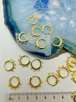 Brinco Tranqueta 5 Saídas - Par - Banhado a Ouro 18K