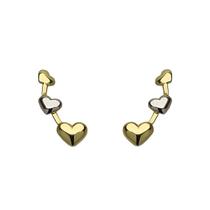 Brinco Três Corações Ouro 18K 750
