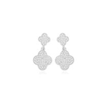 Brinco Trevo Virginia Antialérgico Feminino Ouro18k Prata925 Garantia Vitalícia