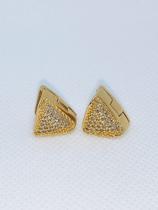 Brinco Triangular Cravejado Zirconia Brinco Triangular Cravejado Zirconia