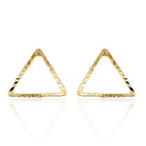 Brinco Triangular Folheado a Ouro 18k Moderno e Sofisticado Brinco Triangular Folheado a Ouro 18k Moderno e Sofisticado