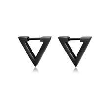 brinco Triangular triângulo em aço inox argola estilo click masculino feminino alto qualidade