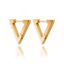 brinco Triangular triângulo em aço inox argola estilo click masculino feminino alto qualidade